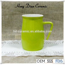 450ml Keramik-Trommel, Keramik-Becher mit Deckel, Keramikbecher mit Farbe, Steinzeug Material Keramik-Tumbler mit Griff
